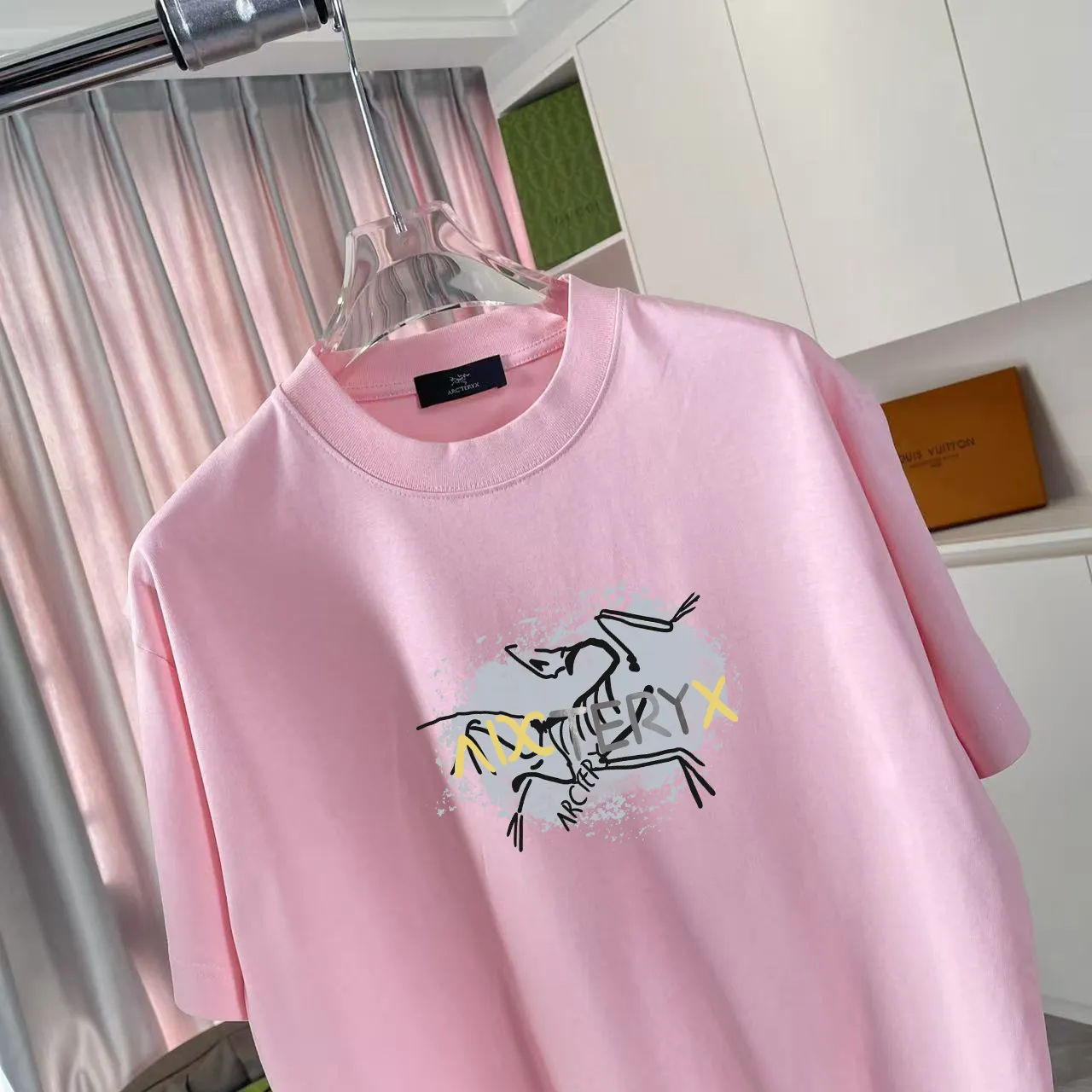 ARC'TERYX* 2025 New Arrival logo t g Same Style Size：S M L XL XXL ：Black White Pink Red